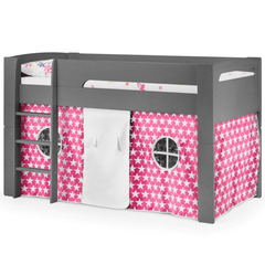 Pluto Midsleeper Bunk Bed Grey Pink