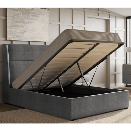 Rumba Fabric Ottoman Double Bed Frame 4 6