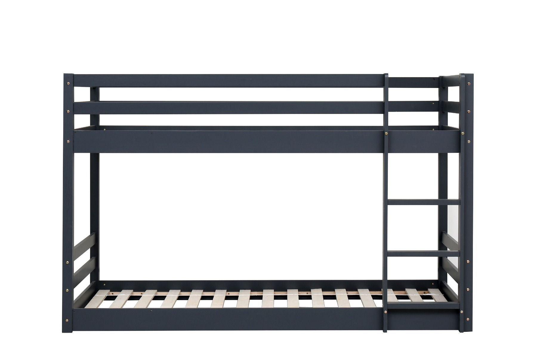 Spark Low Bunk Bed Grey Frame Black