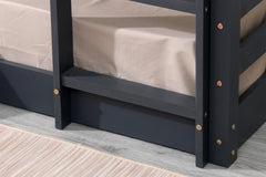Spark Low Bunk Bed Grey Black Bottom